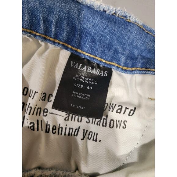 Valabasas Distressed Paint Splash Skiny Leg Jeans Mens Sz 40 X 30 - Picture 14 of 14